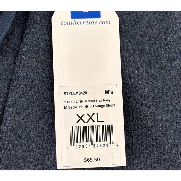 Southern Tide Backrush Heather Navy Blue Lounge Shorts Mens Size XXL Pull On - Picture 6 of 6